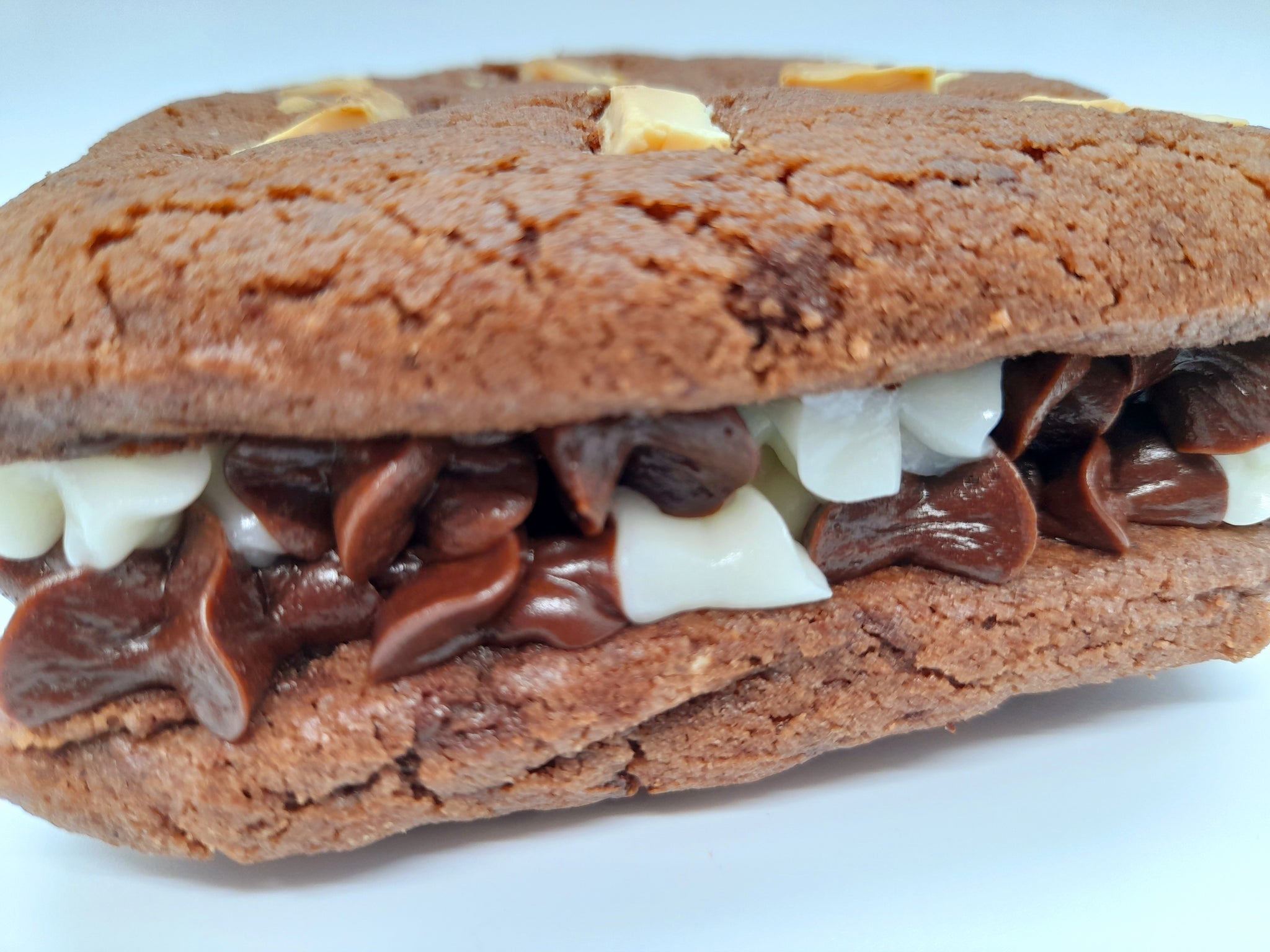 Chocolate Stacked Cookies Close up