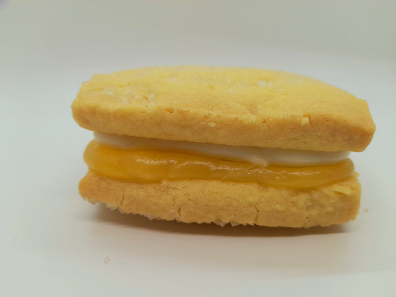 Lemon Curd Shortbread Stacked Cookie angle