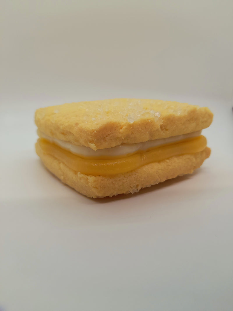 Lemon Curd Shortbread Stacked Cookie