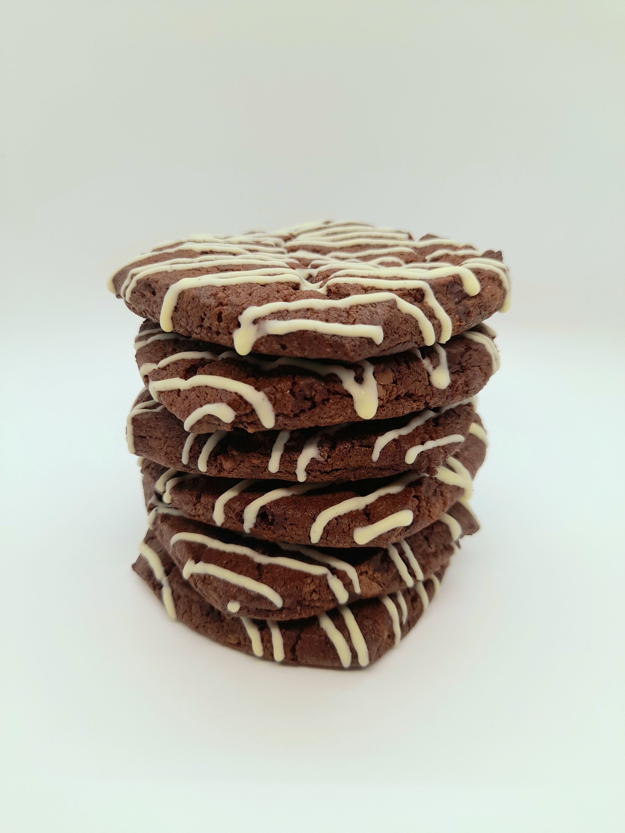 Malted Chocolate Cookie stack